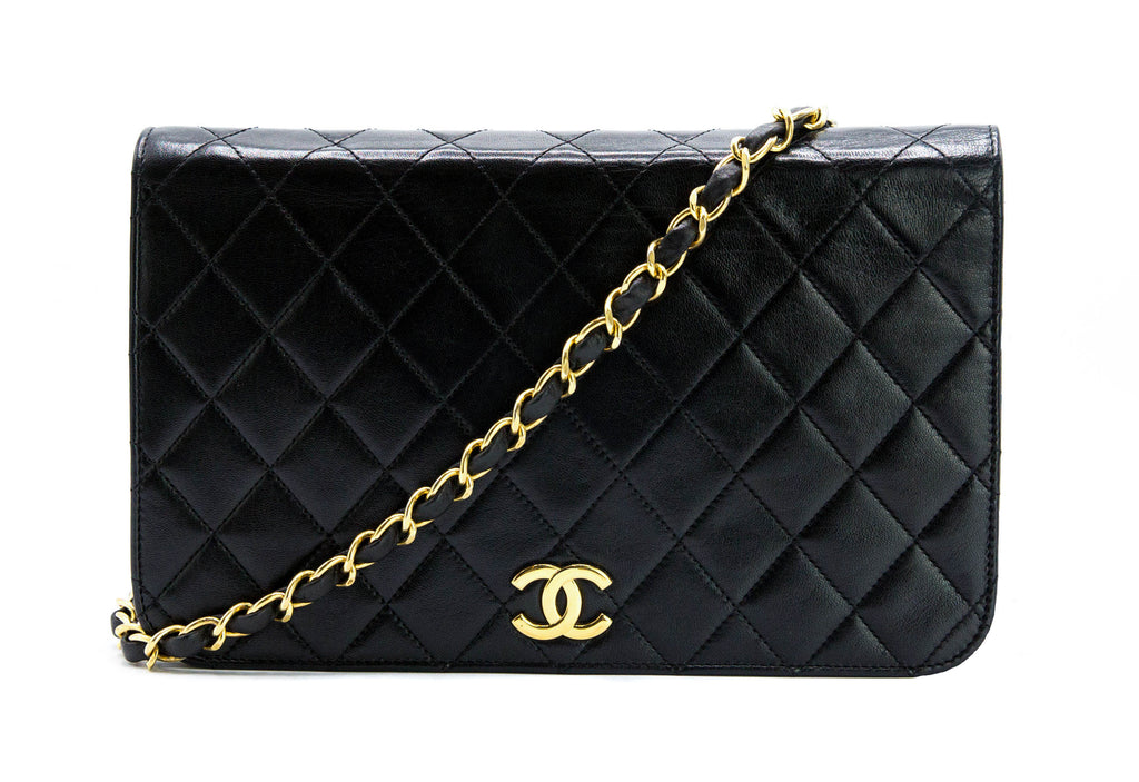 Chanel Vintage Black Lambskin Medium Classic Full Flap Bag – Classic Coco  Authentic Vintage Luxury