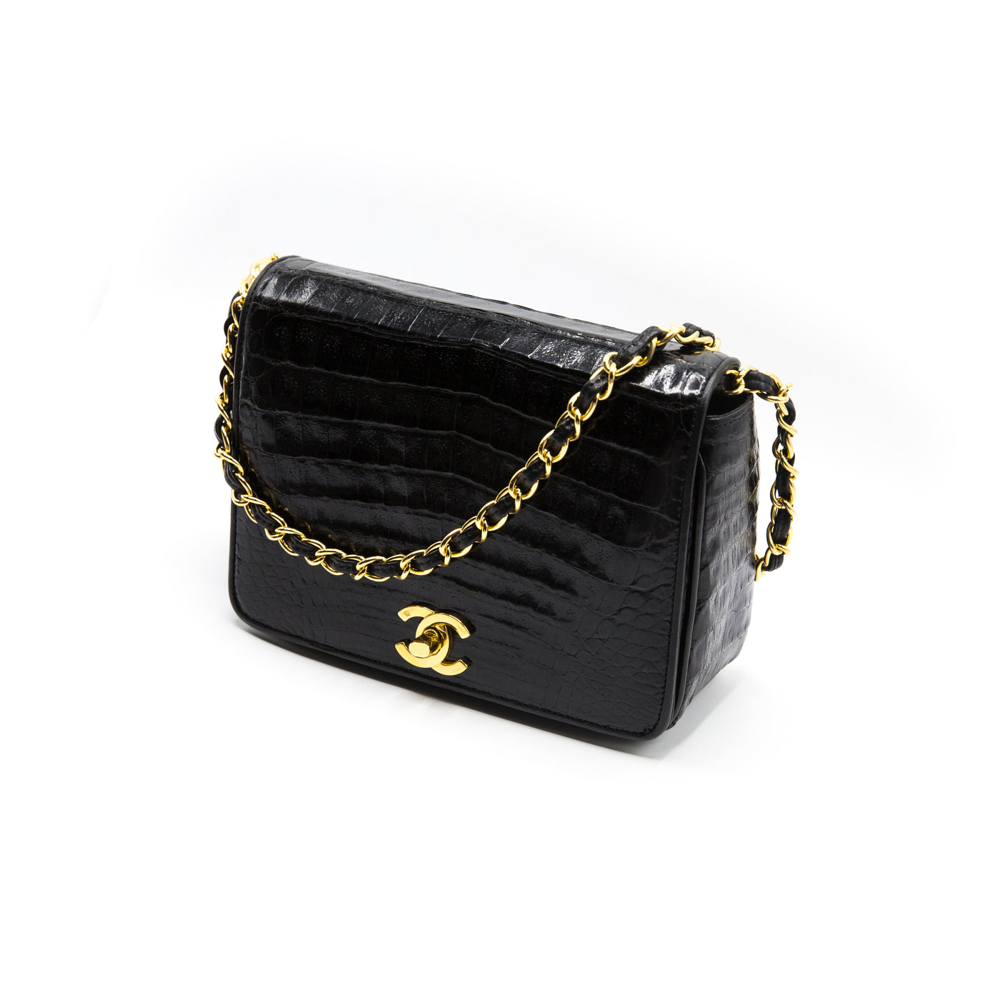 Chanel Vintage Black Alligator Rare Mini Flap Bag – Classic Coco