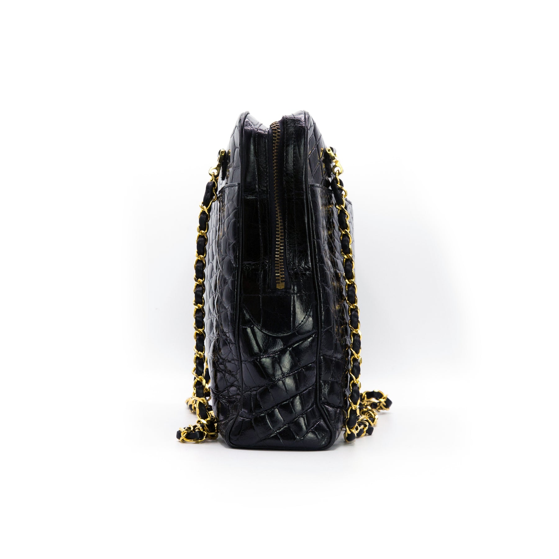 Chanel Vintage Black Crocodile Rare Camera Jumbo Maxi Bag – Classic Coco  Authentic Vintage Luxury
