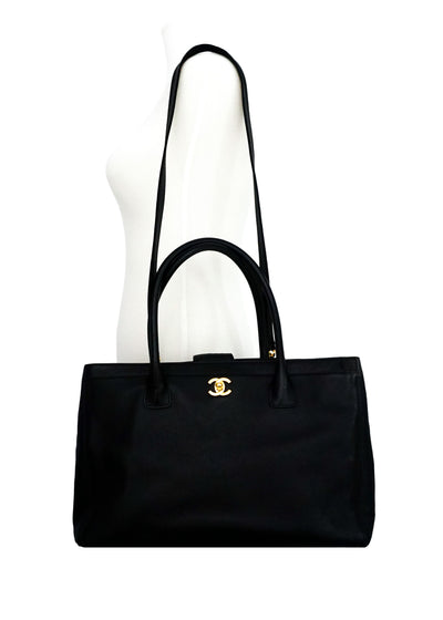 Chanel Black Executive Cerf Tote
