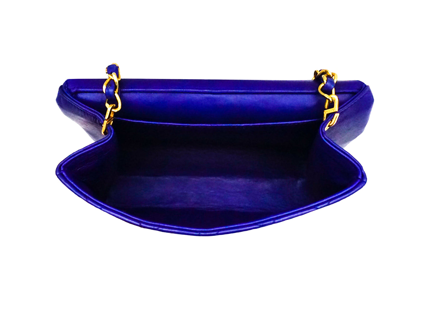 Chanel Vintage Rare Royal Blue Envelope Flap Bag