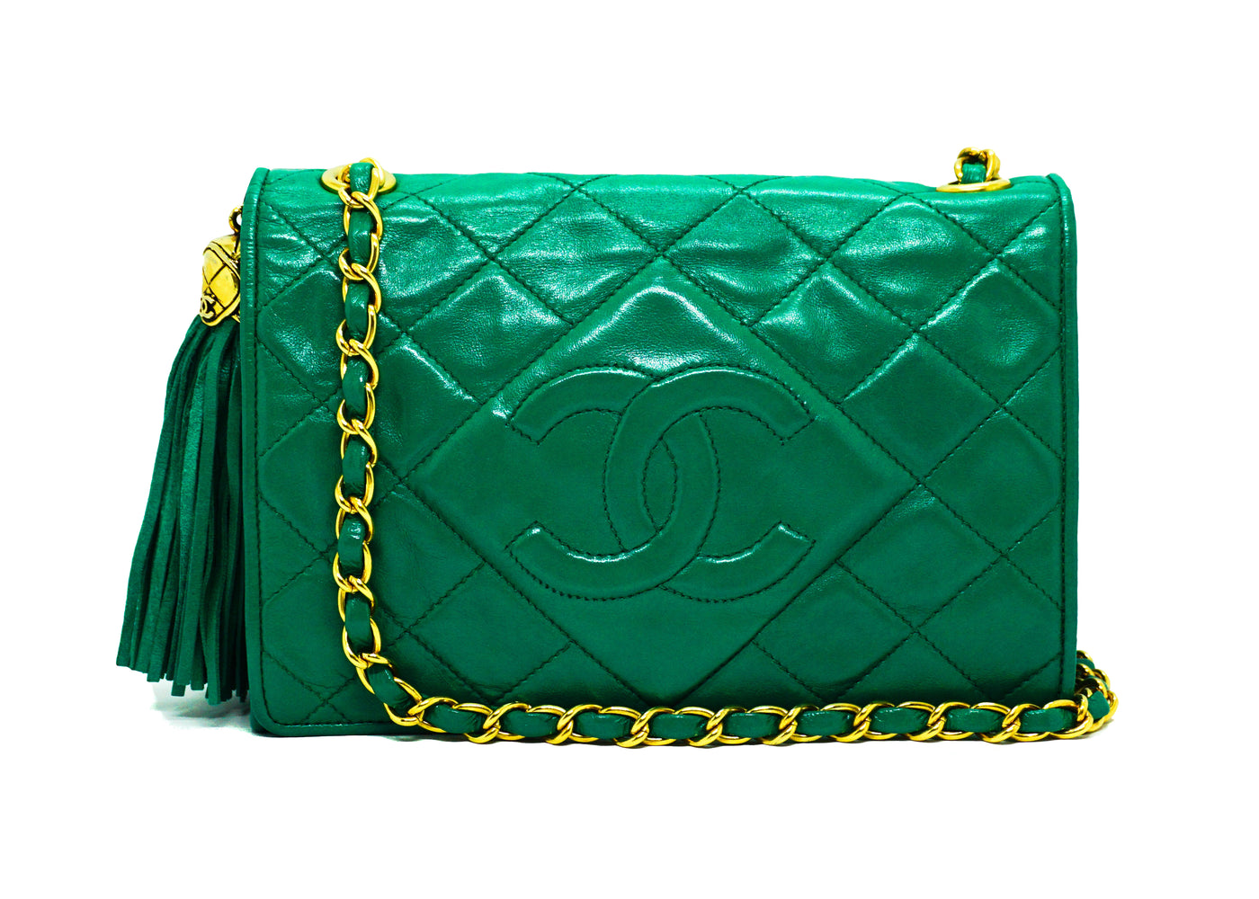 Chanel Vintage Evergreen Lambskin Mini Flap Bag