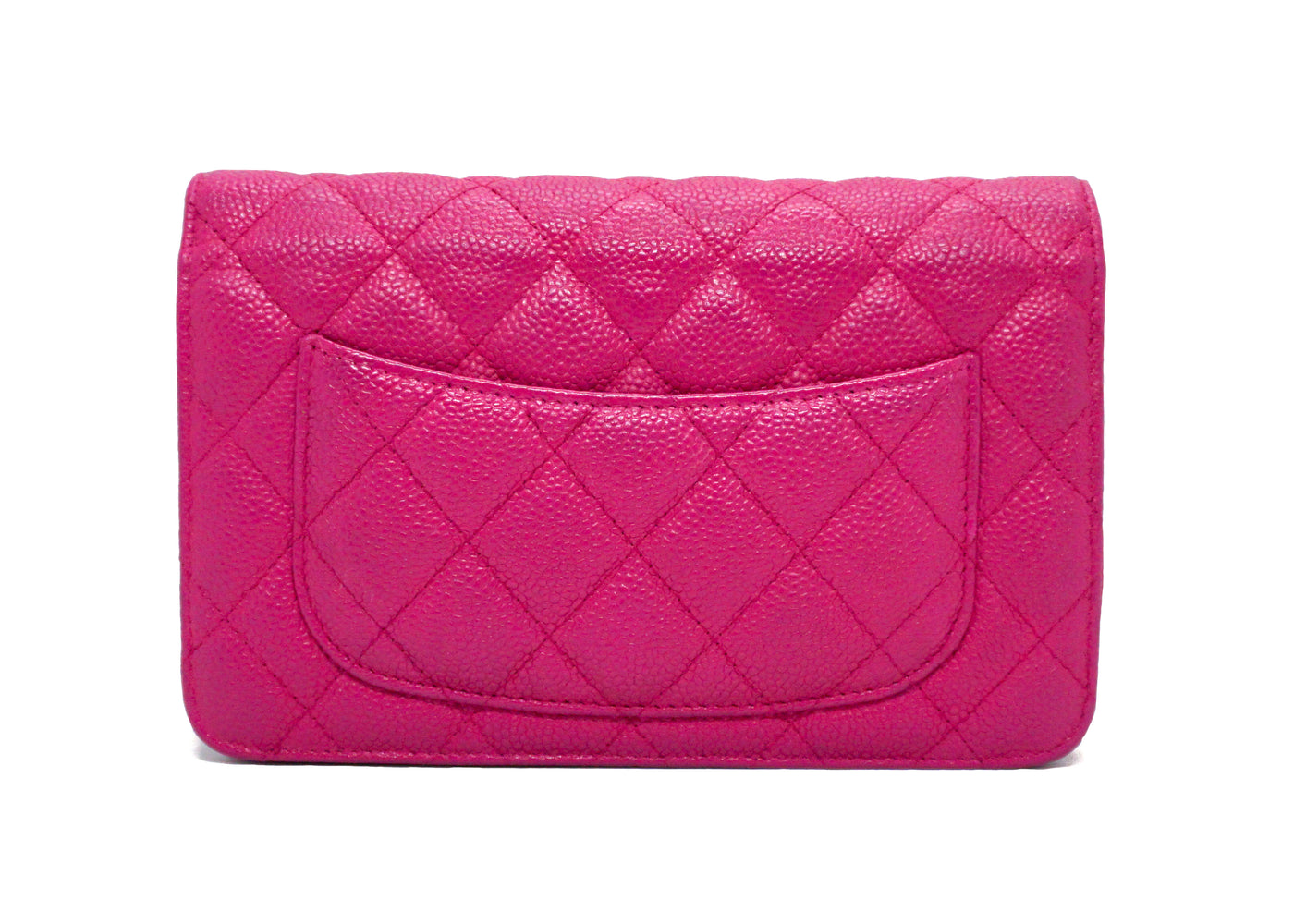 What Goes Around Comes Around Chanel Pink Caviar Classic Quilted Wallet On  Chain