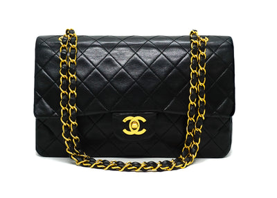 quilted chanel flap bag black