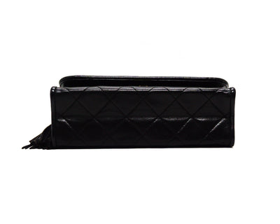 Chanel Vintage Rare Black Lambskin Mini Flap Bag
