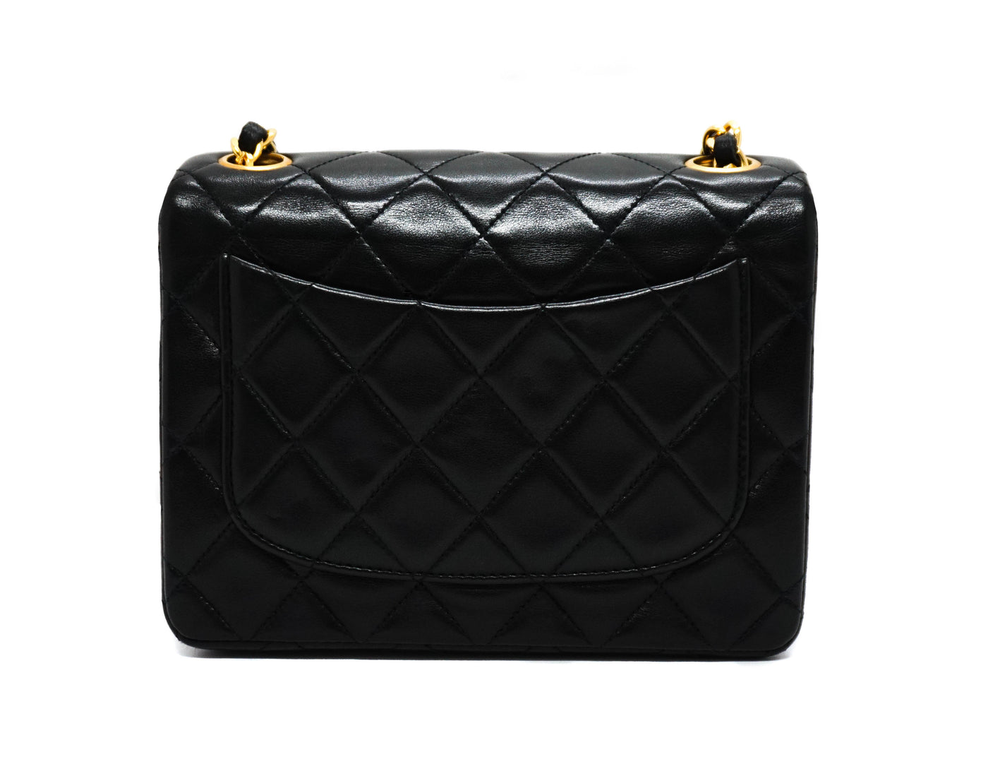 Chanel Classic Vintage Lambskin Mini Flap Bag Black