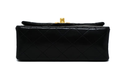 Chanel Vintage Black Lambskin Classic 2.55 Mini Flap Bag