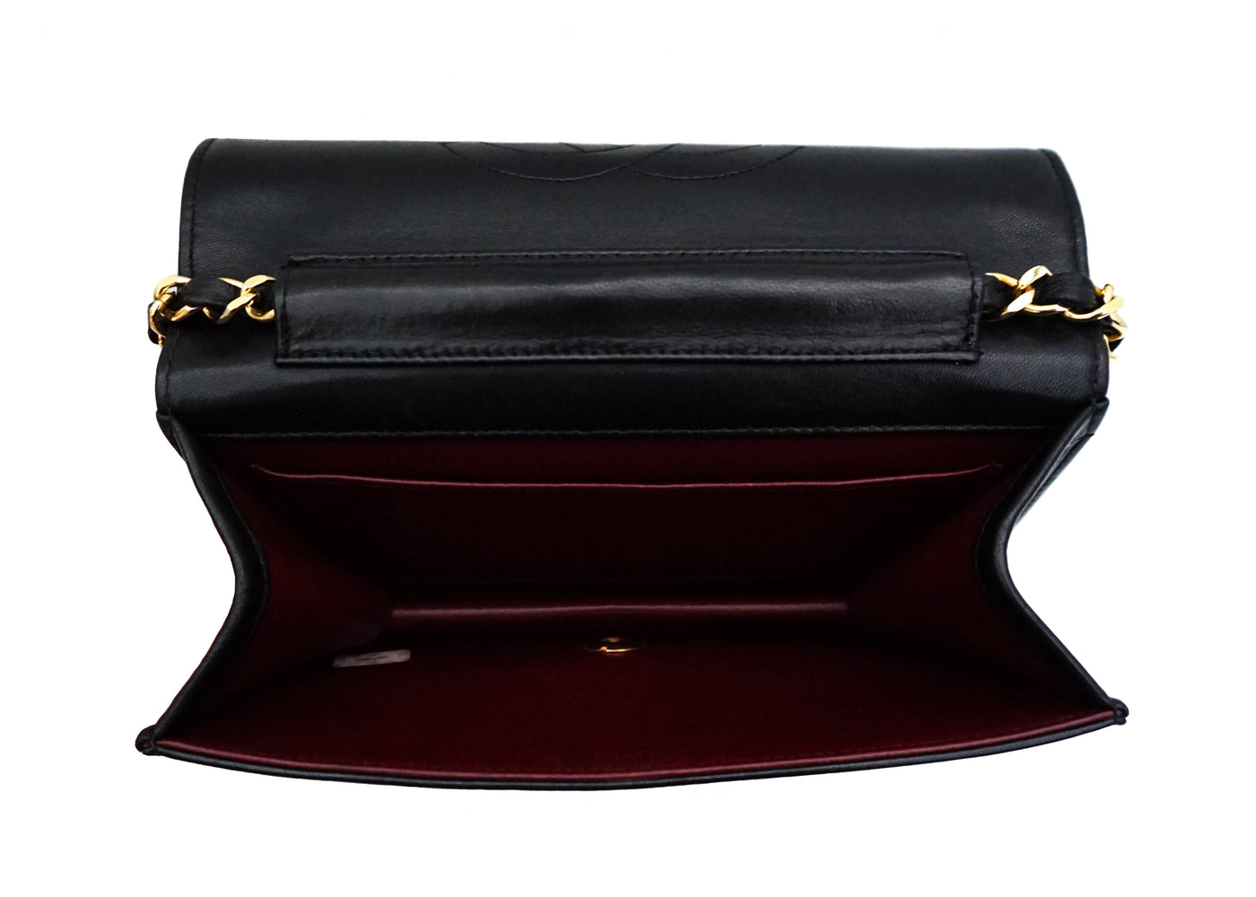 Chanel Vintage Black Lambskin Mini Classic Full Flap Bag