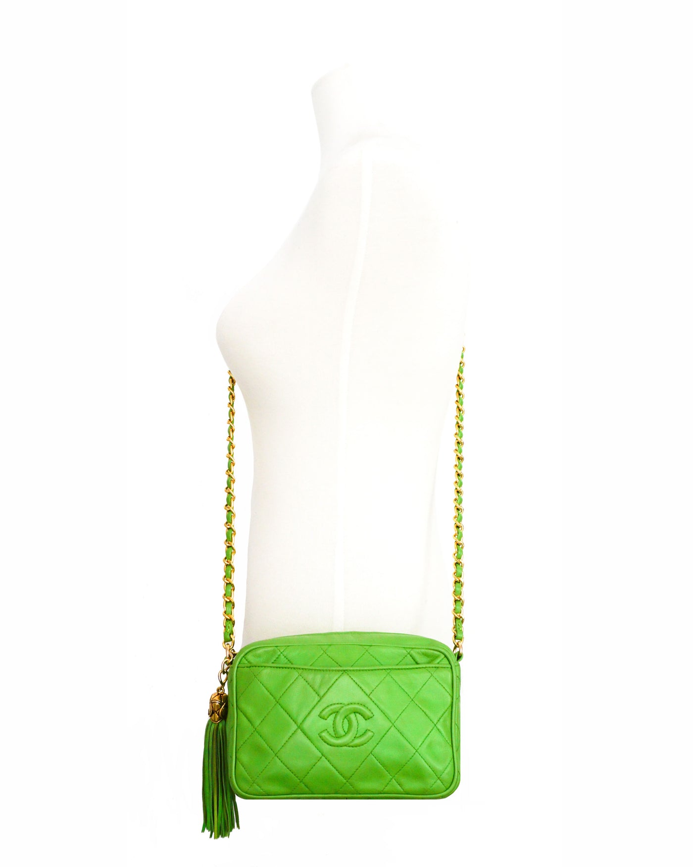 Chanel Vintage Green Rare Lambskin Camera Bag – Classic Coco