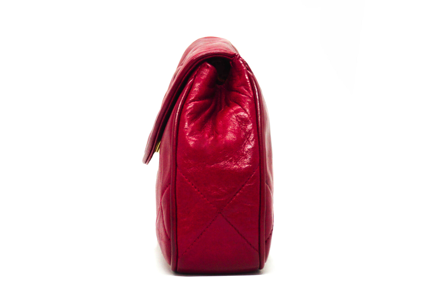 Chanel Vintage Red Rare Lambskin Mini Flap