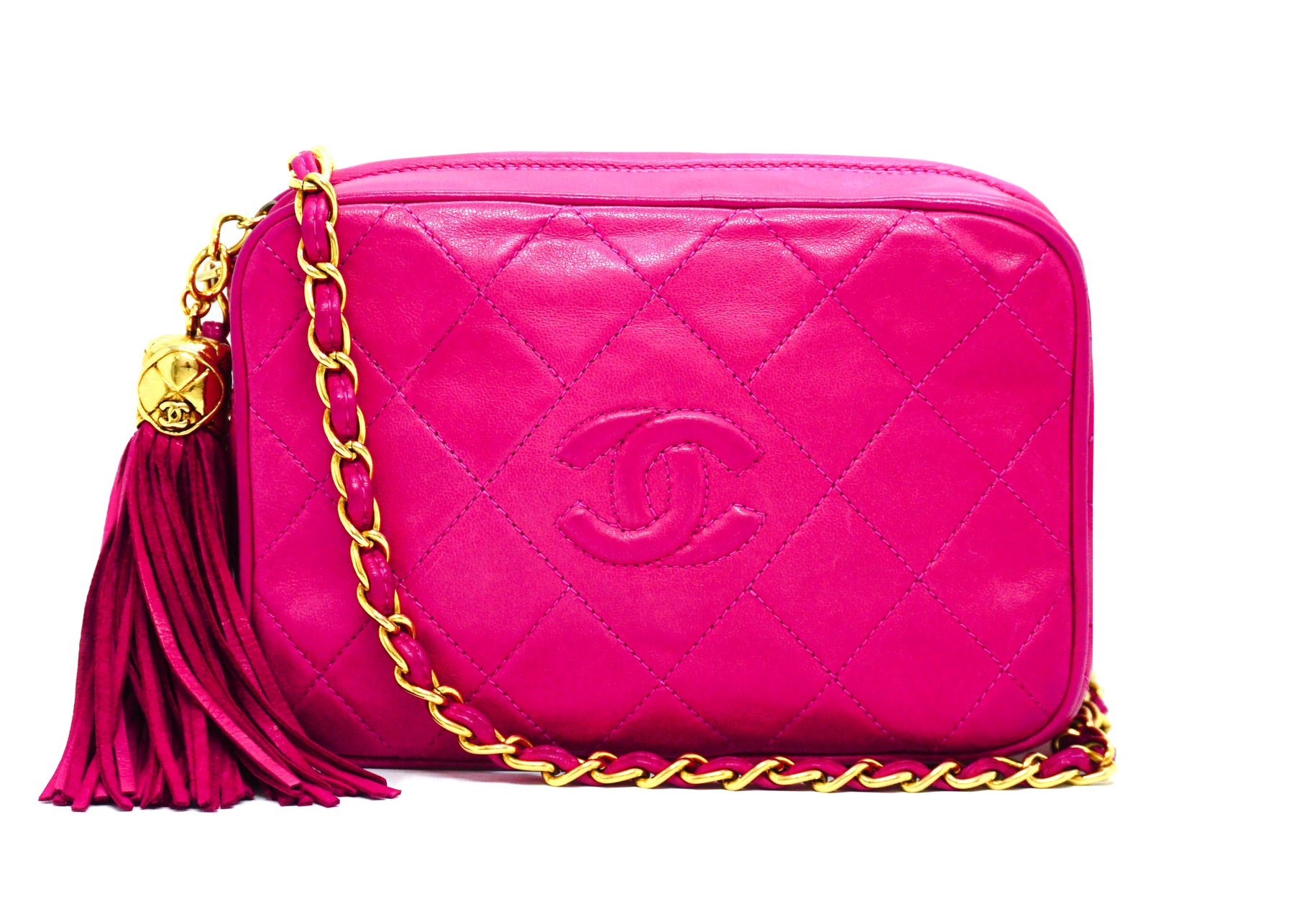Chanel Vintage 1994 Light Pink Lambskin CC Camera Bag