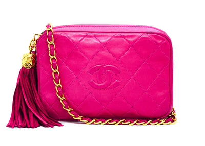 Chanel Vintage Pink Rare Lambskin Camera Bag