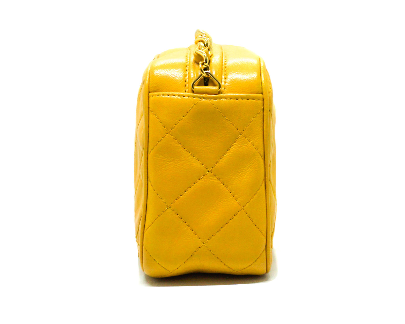Chanel Vintage Yellow Rare Lambskin Camera Bag