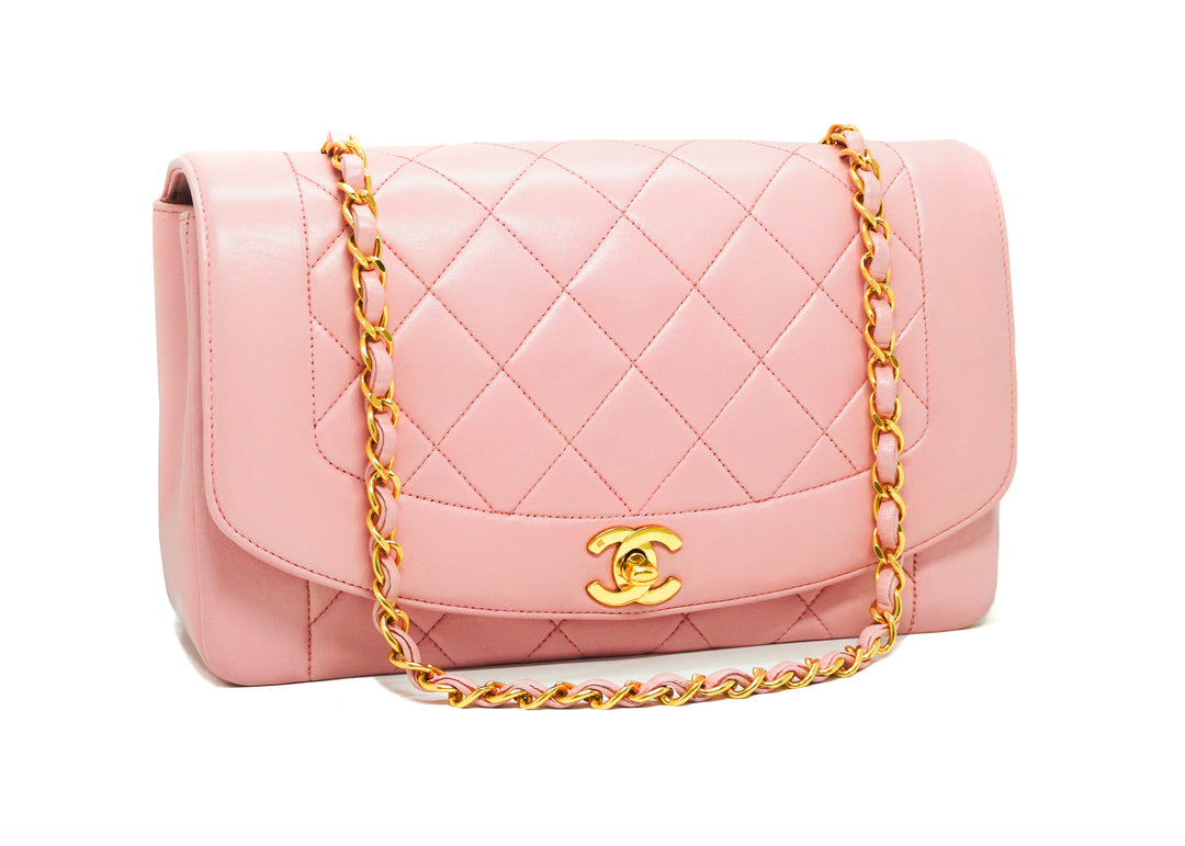 Chanel Vintage Pink Lambskin Medium Diana Flap Bag – Classic Coco