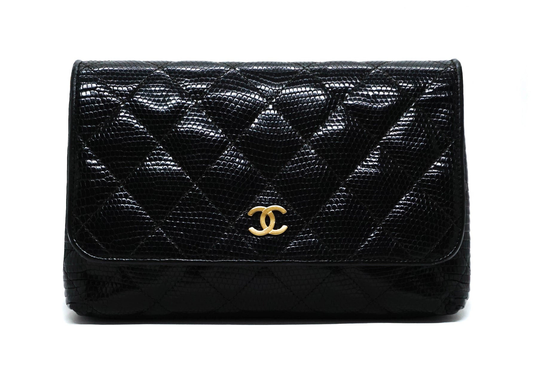 Chanel Lizard Boy Bag Small Rare Black Bag – Boutique Patina