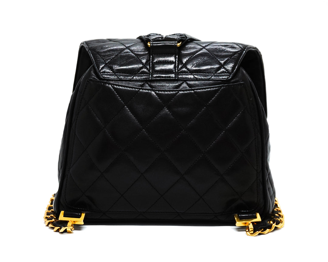 Chanel Vintage Black Lambskin Rare Backpack – Classic Coco  display picture 1
