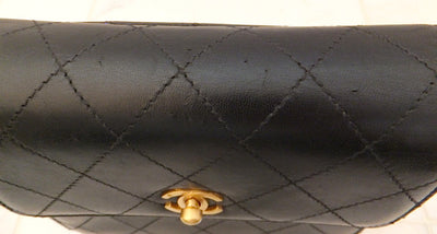 Authentic Chanel Black Vintage Mini 2.55 Flapover