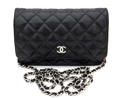 Authentic Chanel Black Wallet On Chain (WOC)
