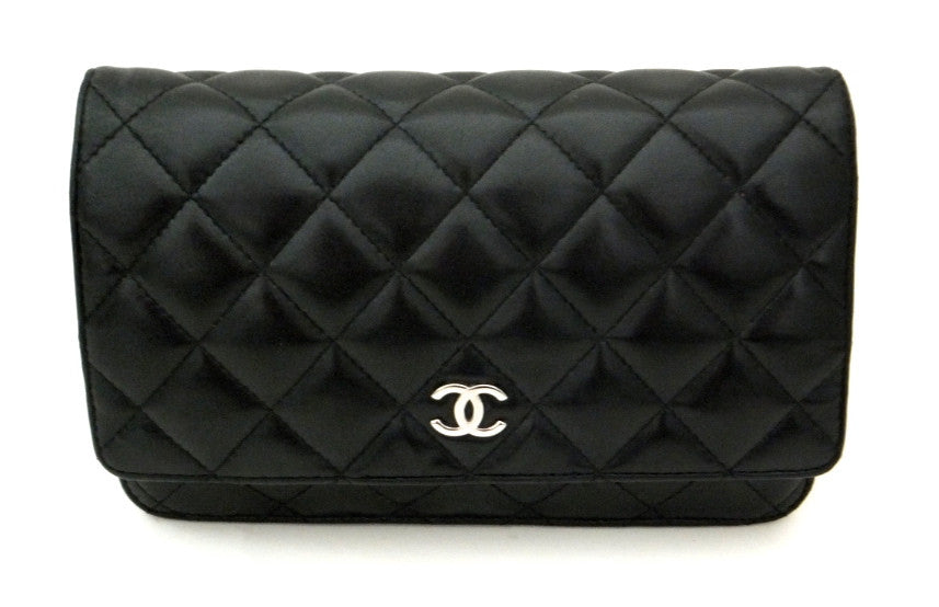 Authentic Chanel Black Wallet On Chain (WOC)