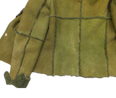 Chanel Vintage Runway Rare Green Shearling Jacket