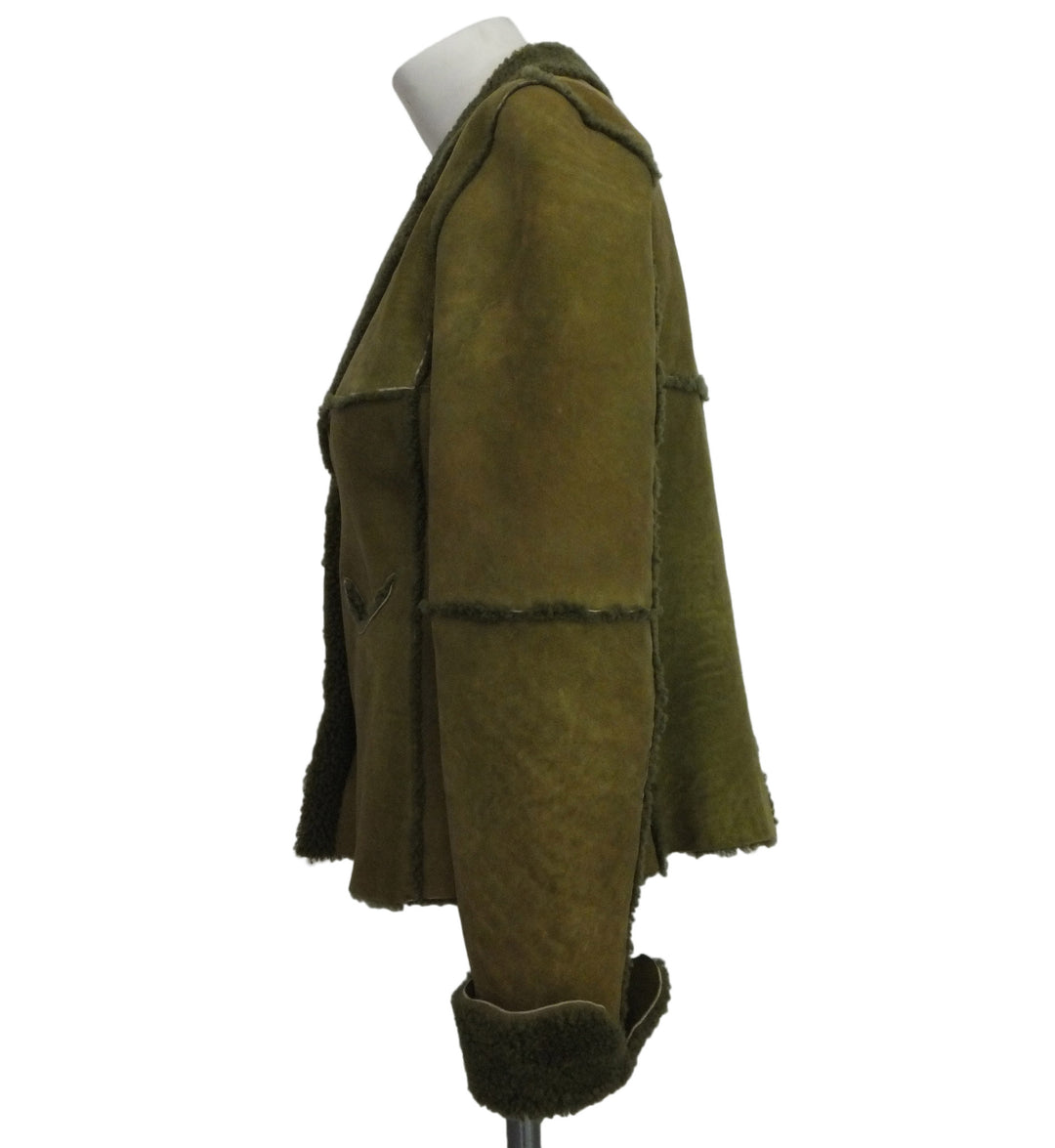 Chanel Vintage Runway Rare Green Shearling Jacket – Classic Coco