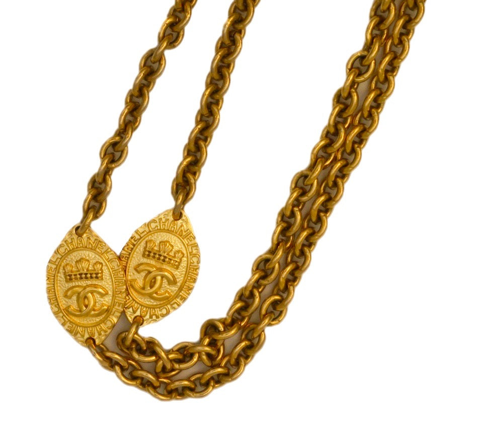 Authentic Chanel Vintage Iconic Gold Cross Necklace – Classic Coco  Authentic Vintage Luxury