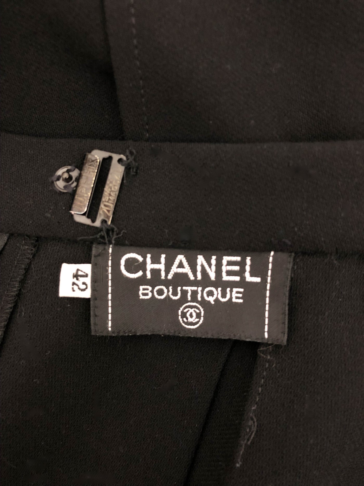 Chanel Vintage Rare Black Classic Swing Skirt