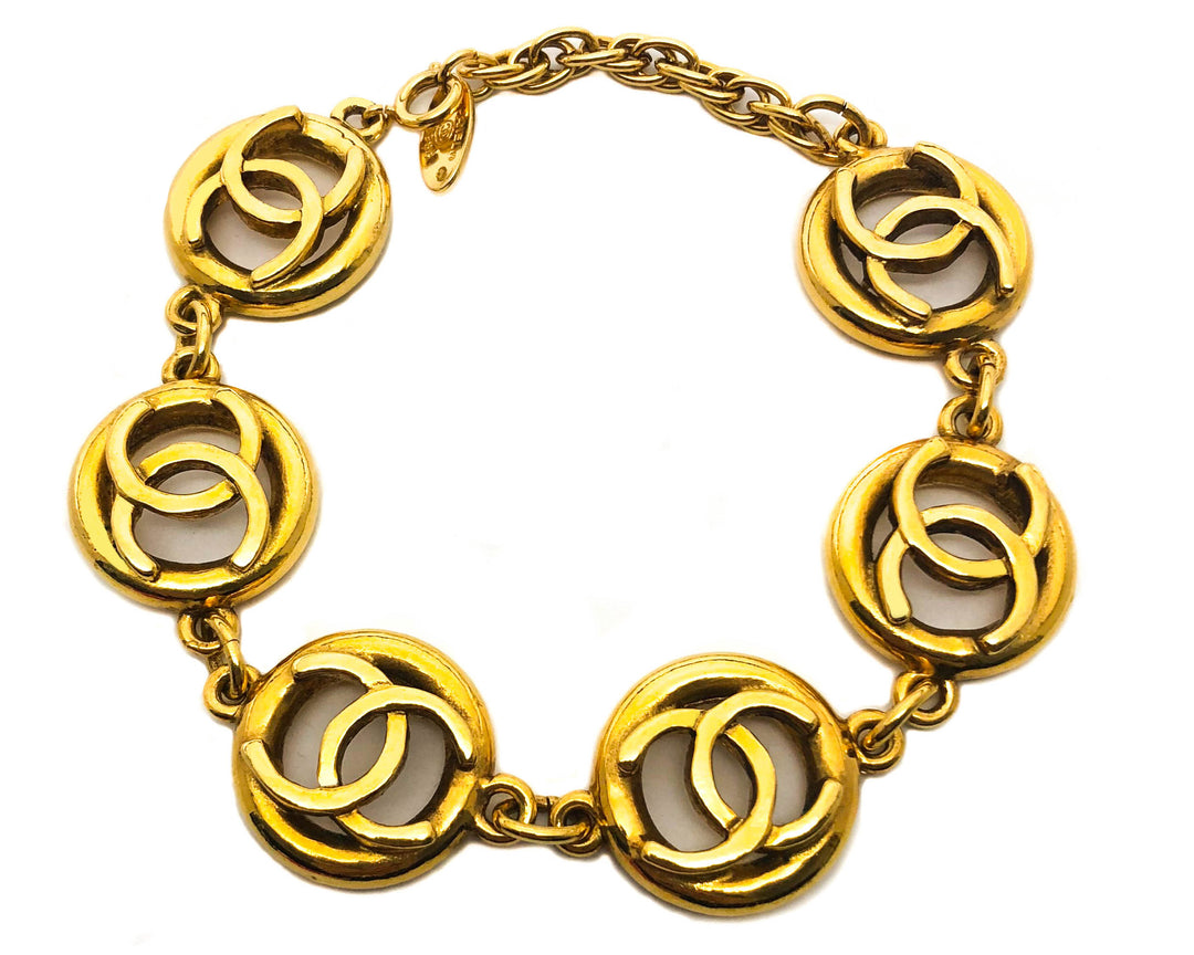 CHANEL 1983 ゴールドチェーンブレスレット シャネル CHANEL ターンロック チェーン ブレスレット ゴールド WS3962