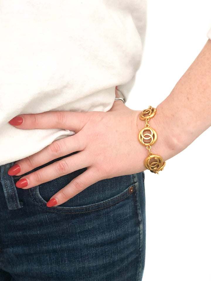 Chanel Vintage Rare Multi Logo Charm Bracelet – Classic Coco