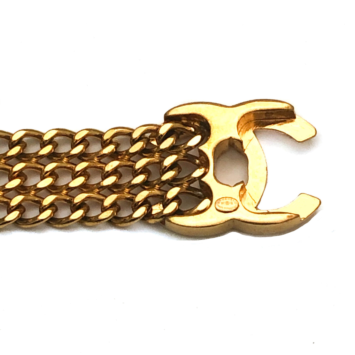 Chanel Vintage Rare Classic Turnlock Chain Necklace