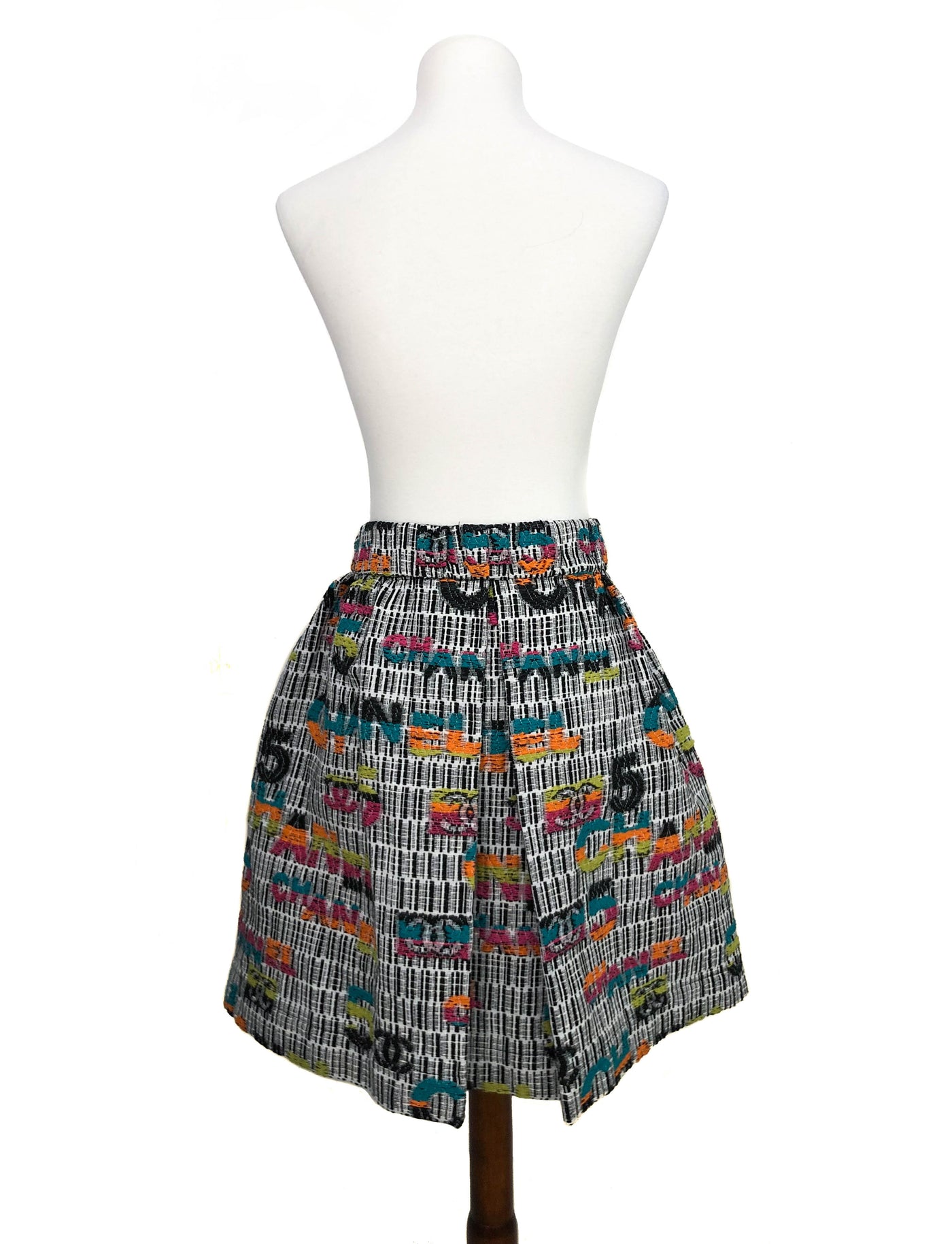 Chanel Runway Rare Logo Oversized Tweed Skirt