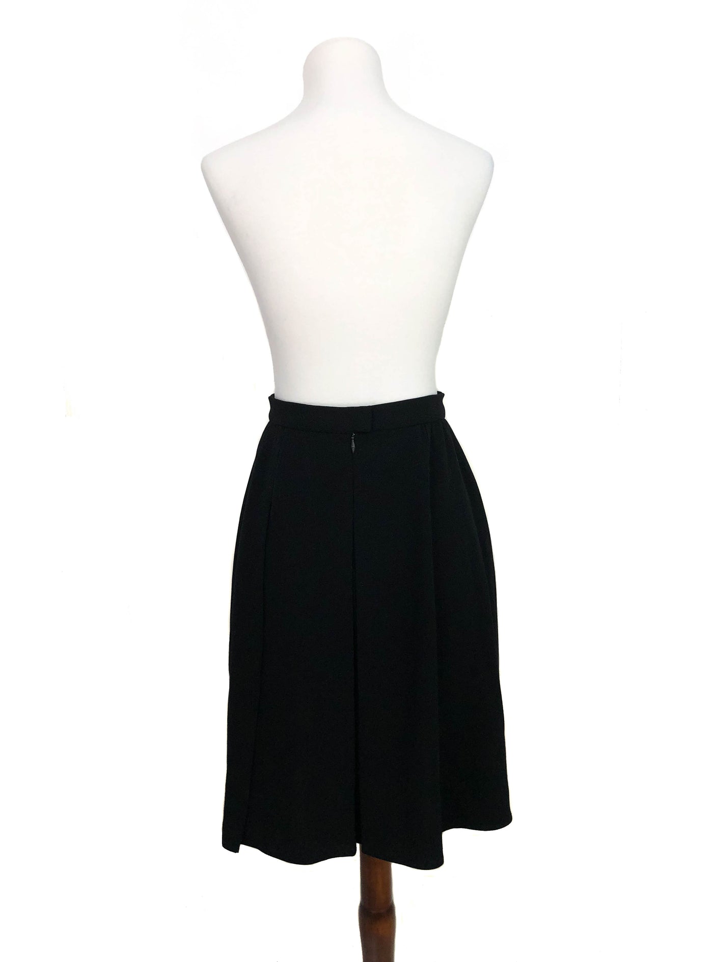 Chanel Vintage Rare Black Classic Swing Skirt