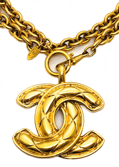 Chanel Vintage Rare Classic Quilted XL Necklace