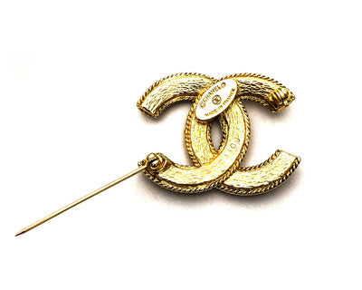 Chanel Vintage Gold Classic Logo Pin