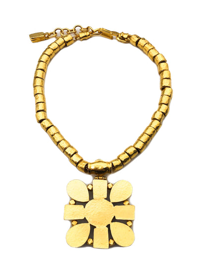 Chanel Vintage Rare Multi Stone Pendant Necklace