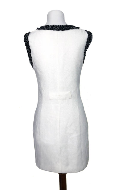 Chanel Classic Black & White Boucle Tweed Runway Dress
