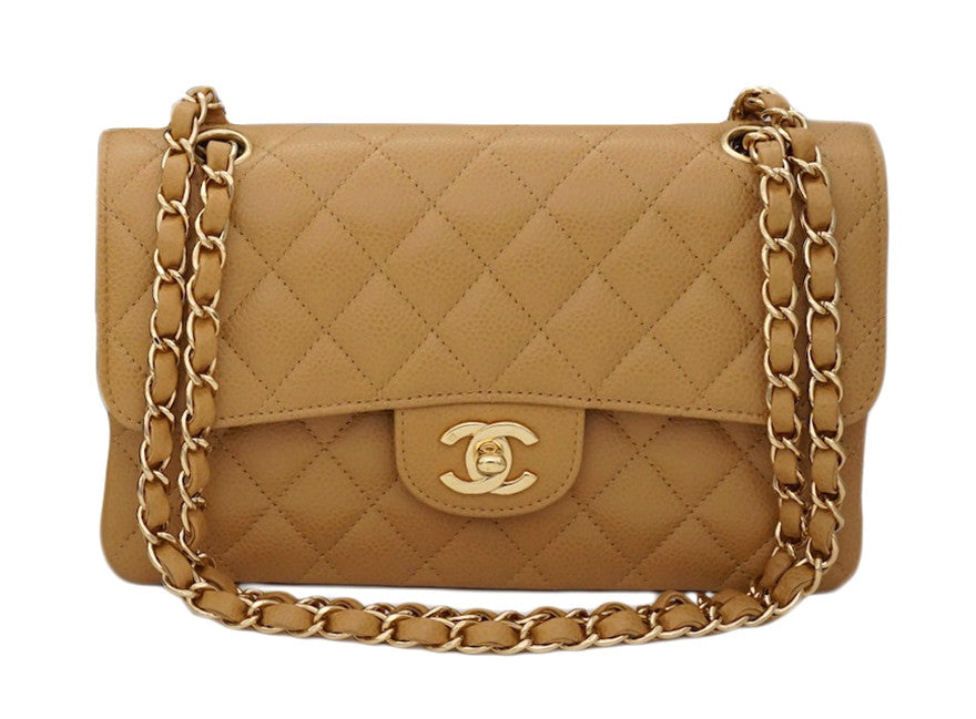 Chanel Camel Leather 2.55 10inch Double Flap Classic Shoulder Bag
