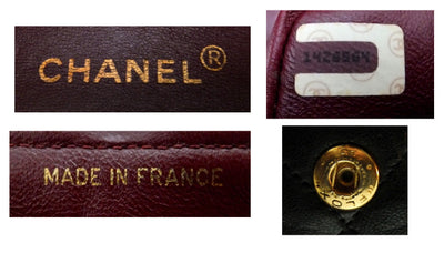 Authentic Chanel Vintage Black Lambskin 2.55 10” Flapover