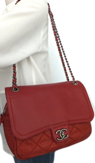 Authentic Chanel Brick Red Modern Flapover