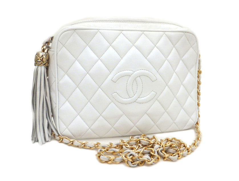 Authentic Chanel Vintage White Quilted Camera Style Handbag – Classic Coco  Authentic Vintage Luxury