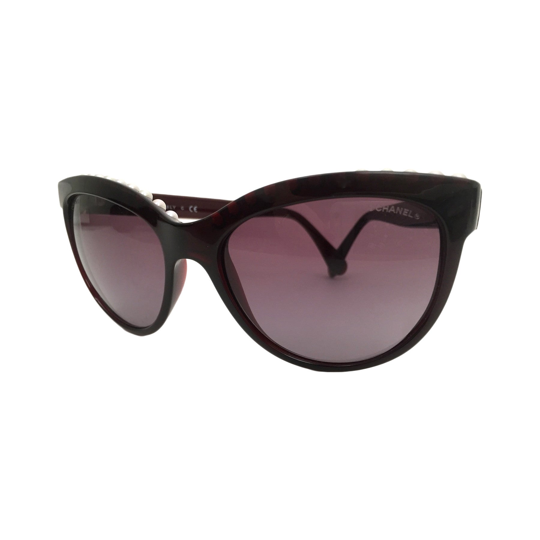 CHANEL 5361-Q C.1576/5R Cat Eye Winter Purple Mirrored Sunglasses $74.99 -  PicClick