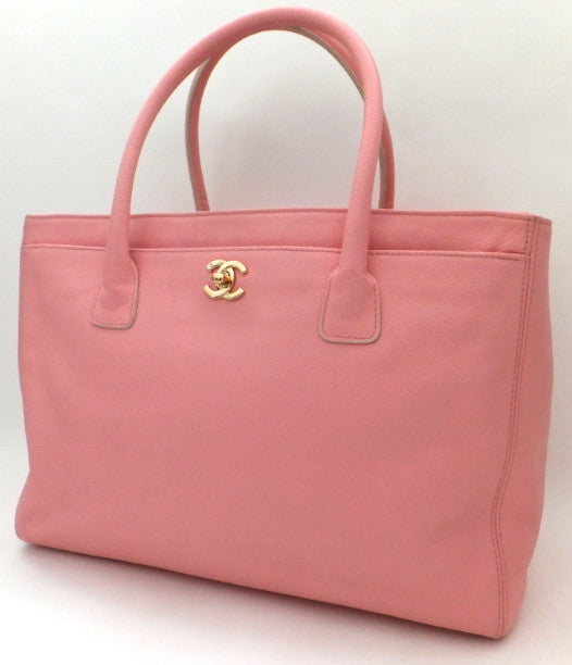 Authentic Chanel Cerf Executive Pink Caviar Tote – Classic Coco Authentic  Vintage Luxury