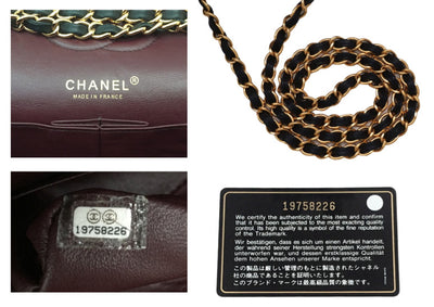 Authentic Chanel Black Lambskin 2.55 10” Double Flapover