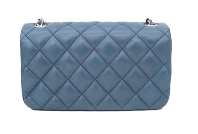 Chanel Blue Quilted Lambskin Mini Flap Bag