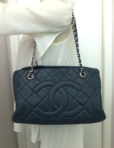 Authentic Chanel Blue Caviar Timeless Tote