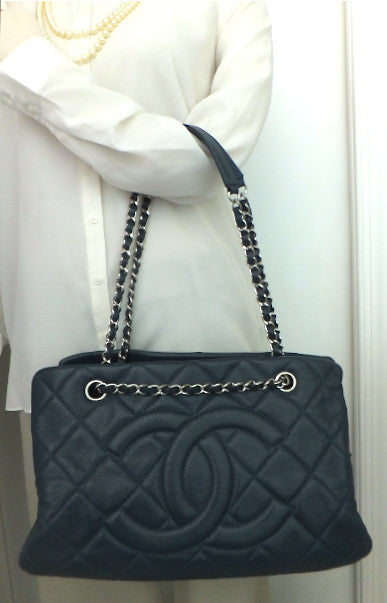 Authentic Chanel Blue Caviar Timeless Tote