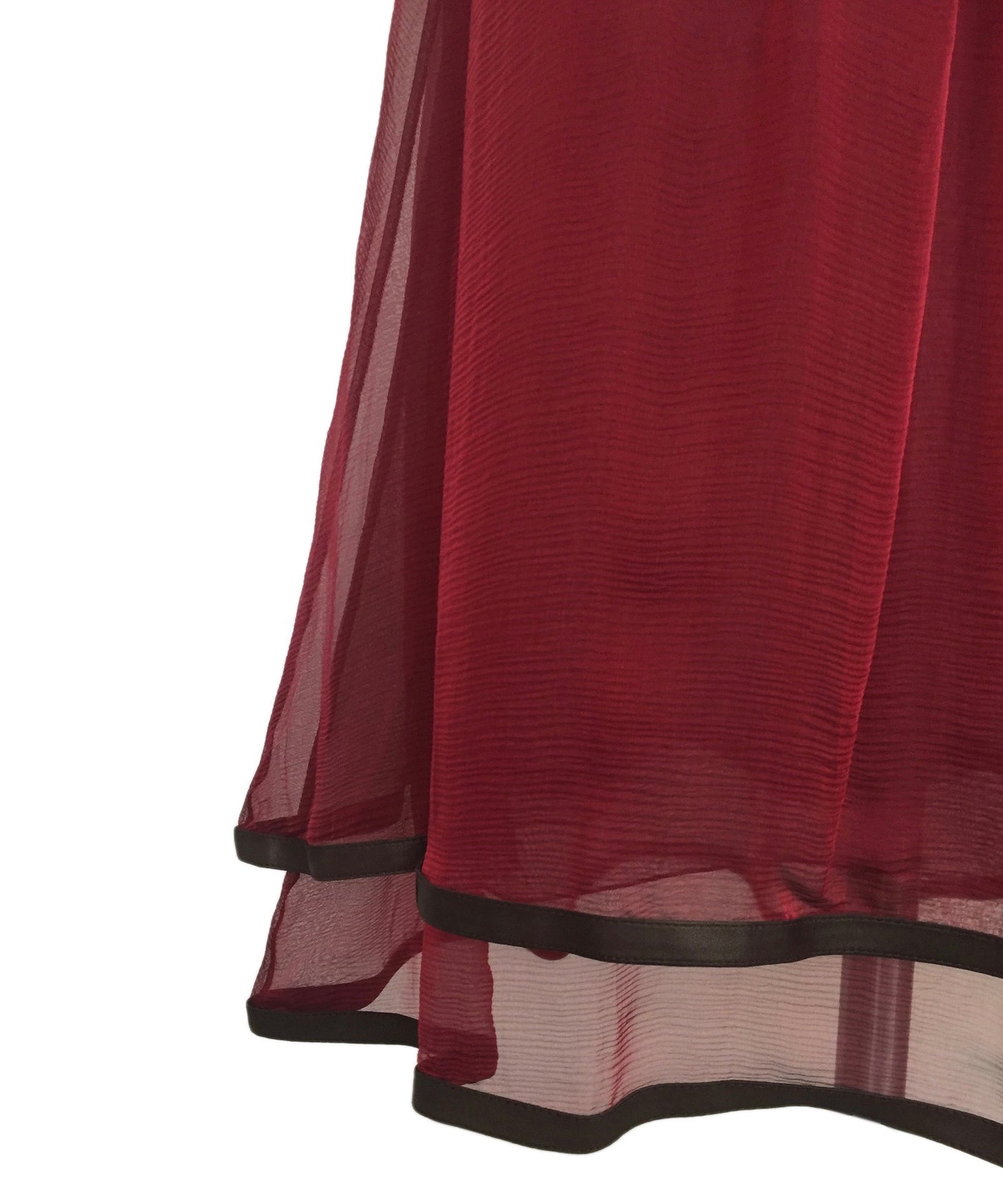 Chanel Burgundy Runway Silk Dress