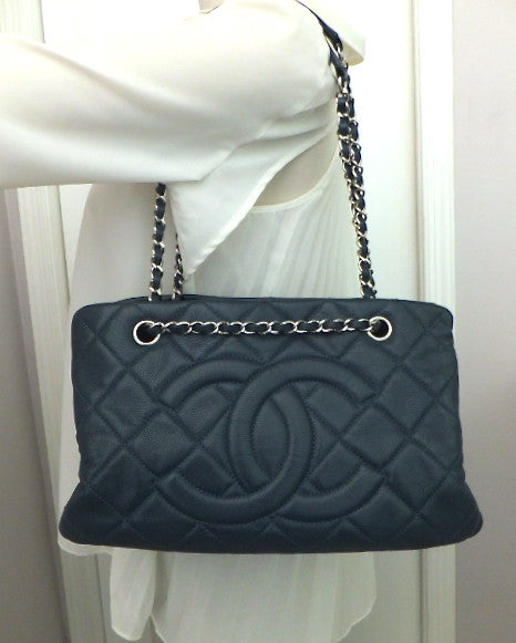 Chanel Blue Floral Shopper Tote Bag 653cks317 - Gem