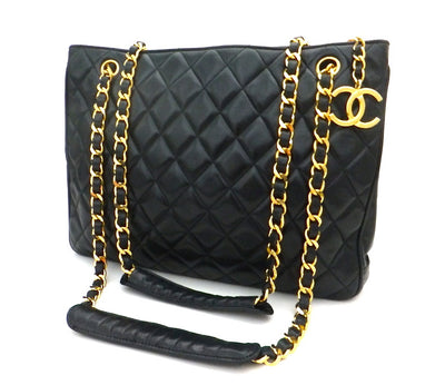 Authentic Chanel Vintage Black Quilted Tote