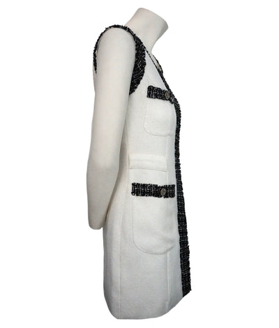 Chanel Classic Black & White Boucle Tweed Runway Dress